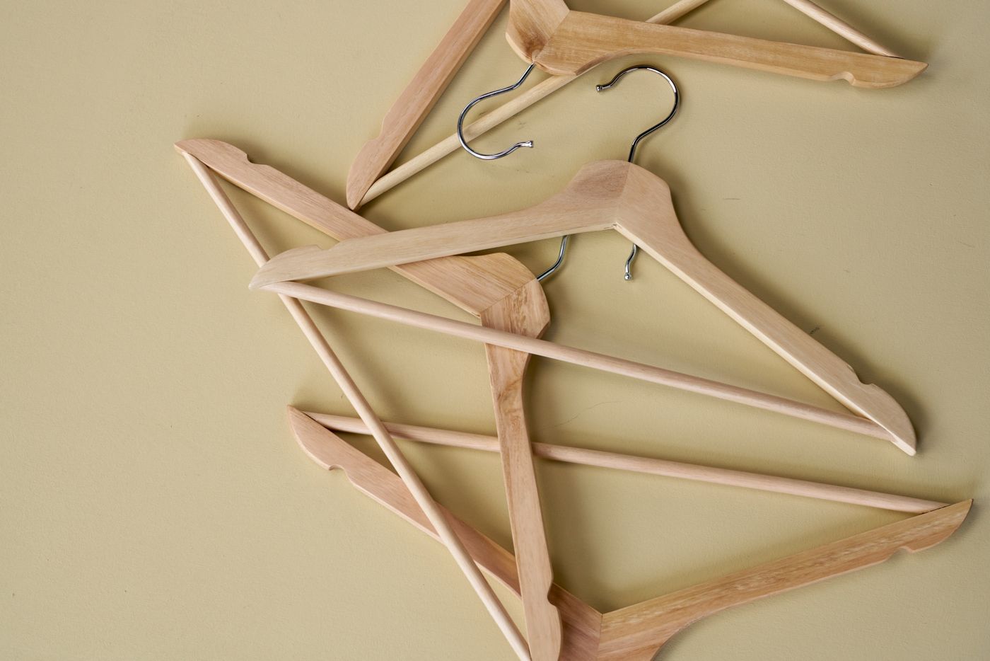 Wooden clothes hangers