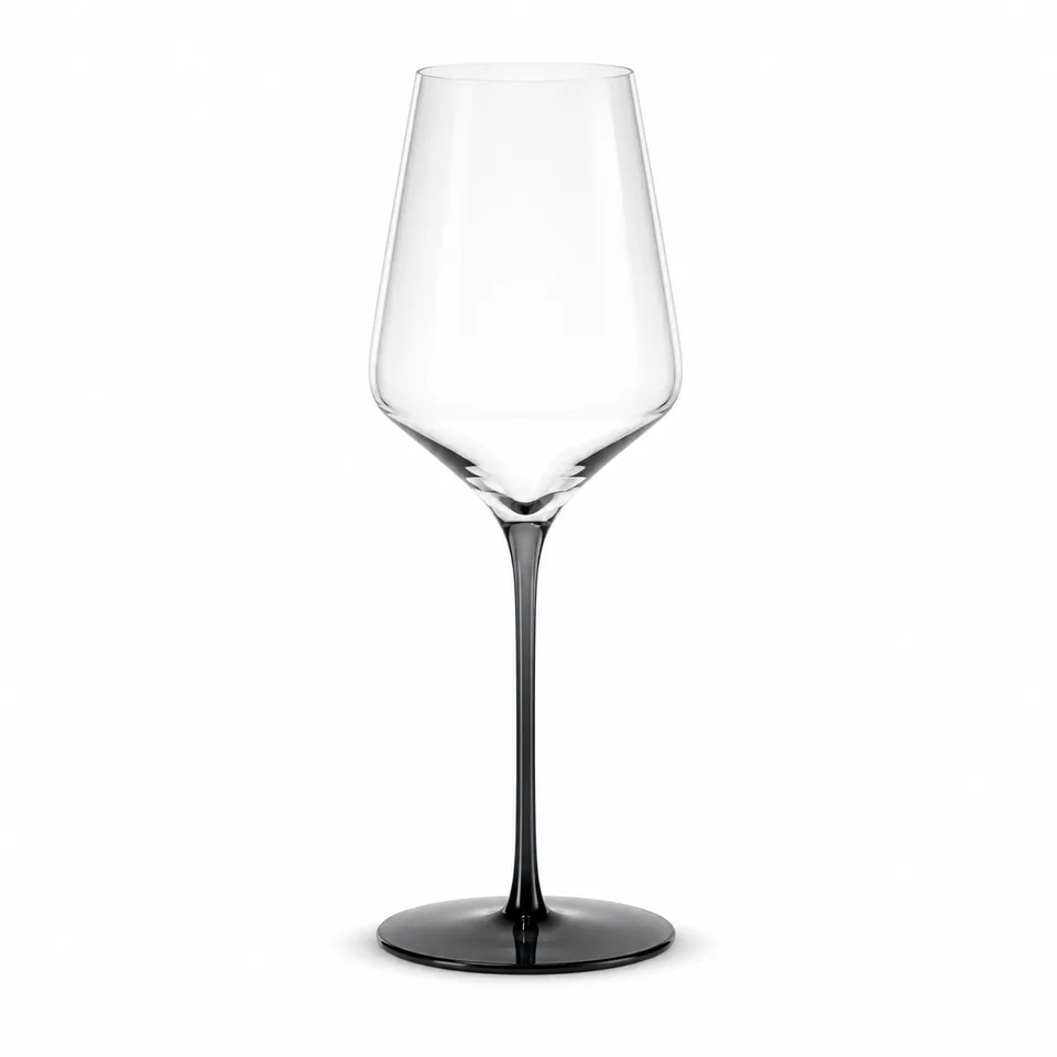 Red wine glass, clear contemporary form, model DJ6006