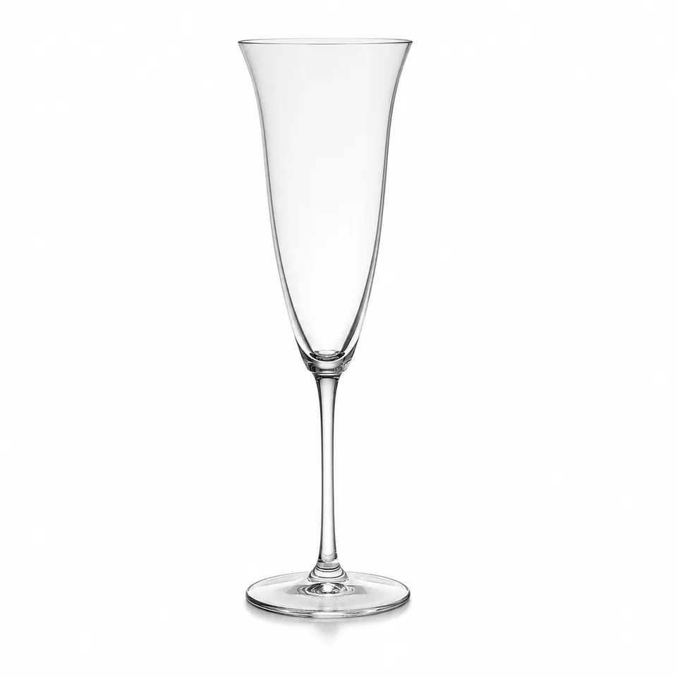Champagne flute, clear contemporary form, model DY6019