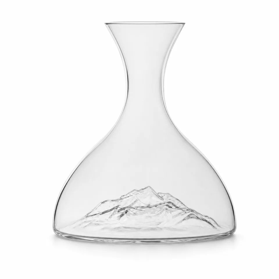 Wine decanter, clear contemporary form, model DJ9709