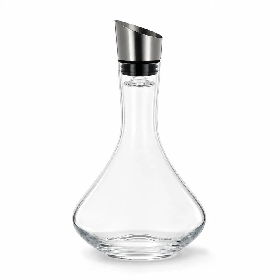 Wine decanter, stainless-steel pouring spout, model DJ9830