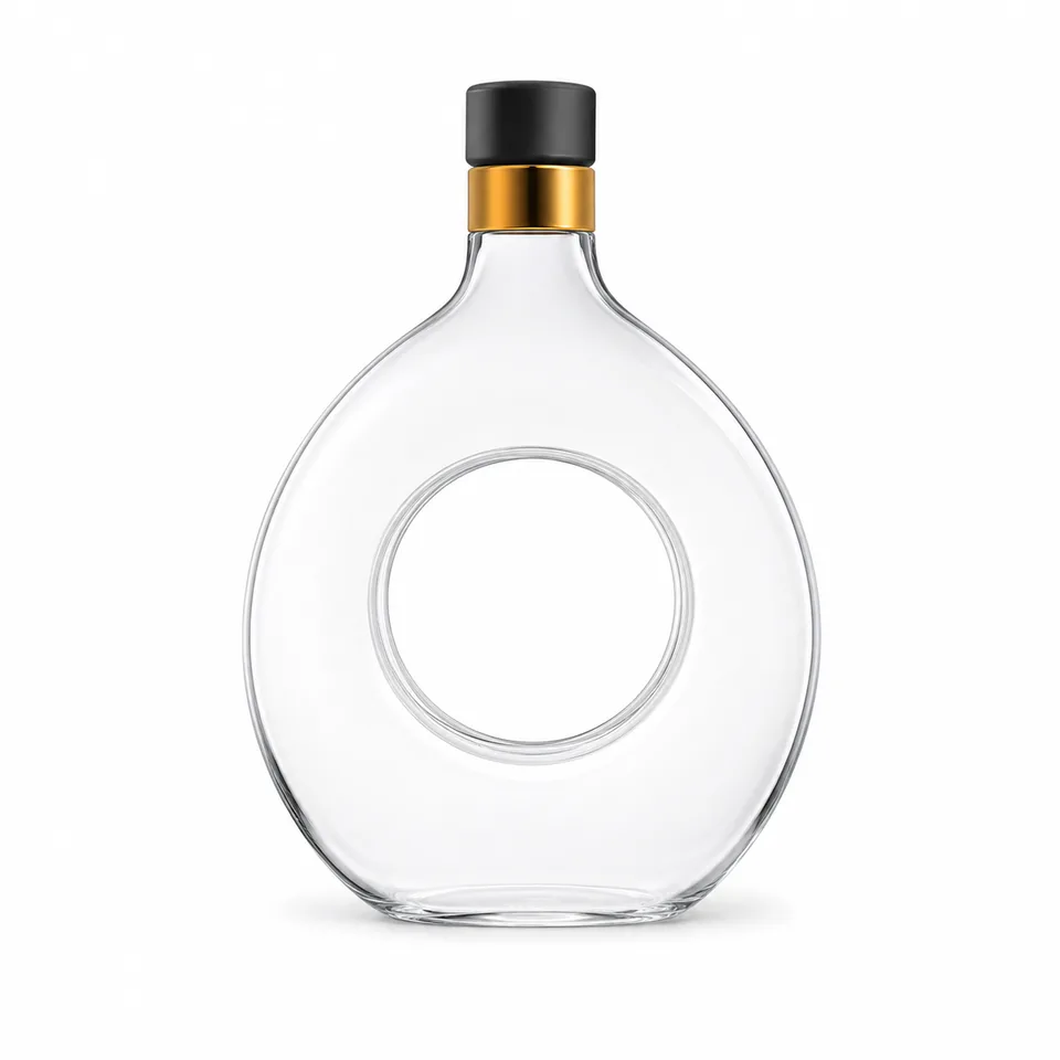 Wine decanter, clear contemporary form, model DJ9891