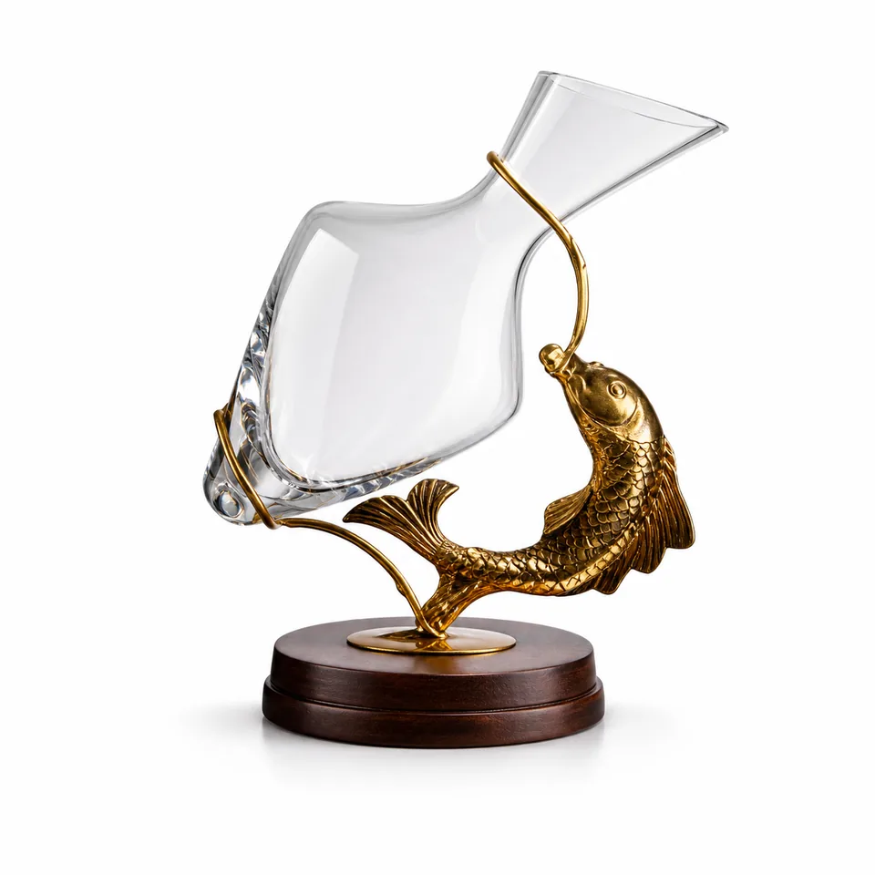 Wine decanter, clear contemporary form, model DJ9895