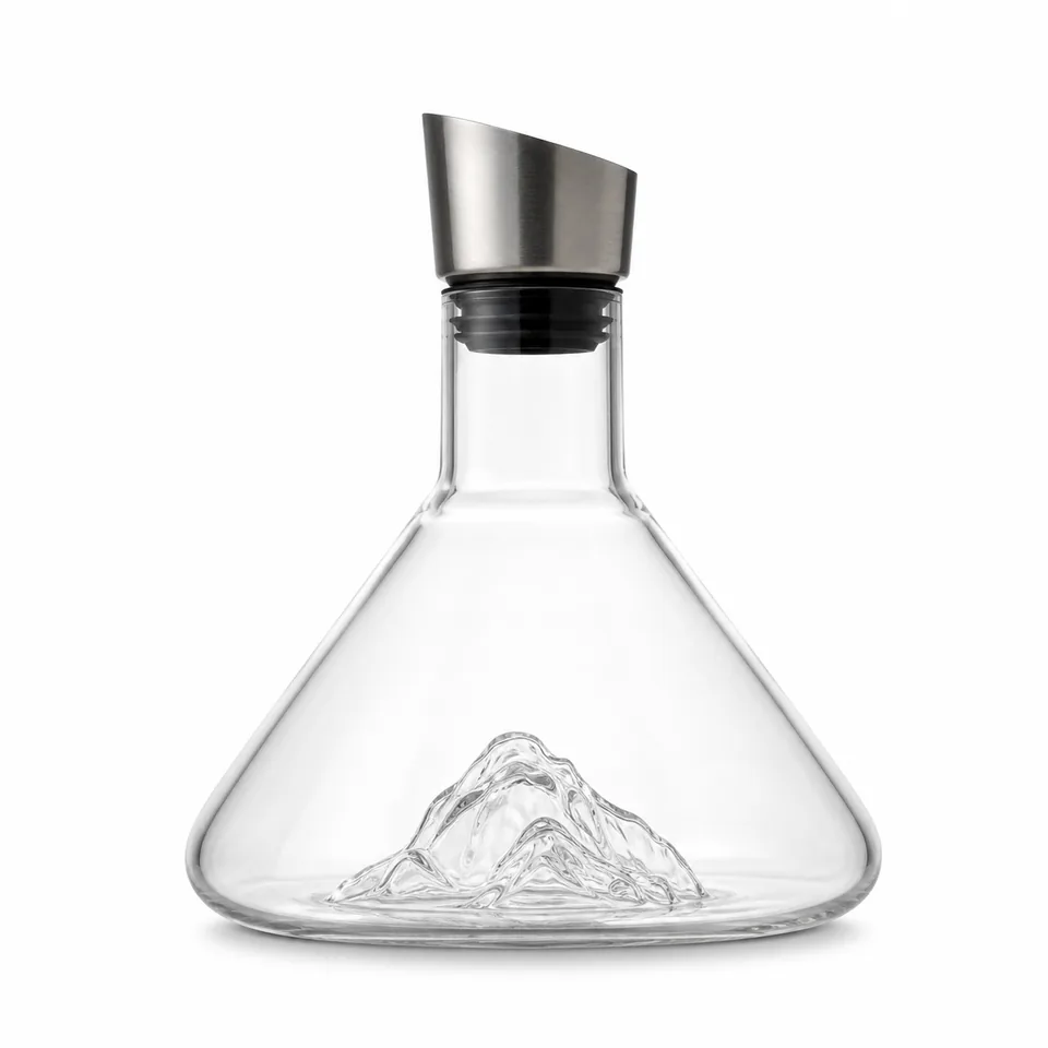 Whisky decanter, clear contemporary form, model DJ9815