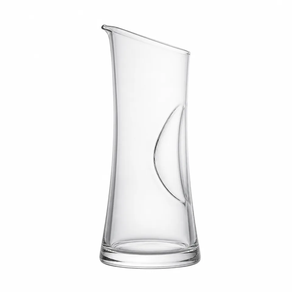 Glass measuring pitcher / serving carafe, clear contemporary form, model DJ7010DT