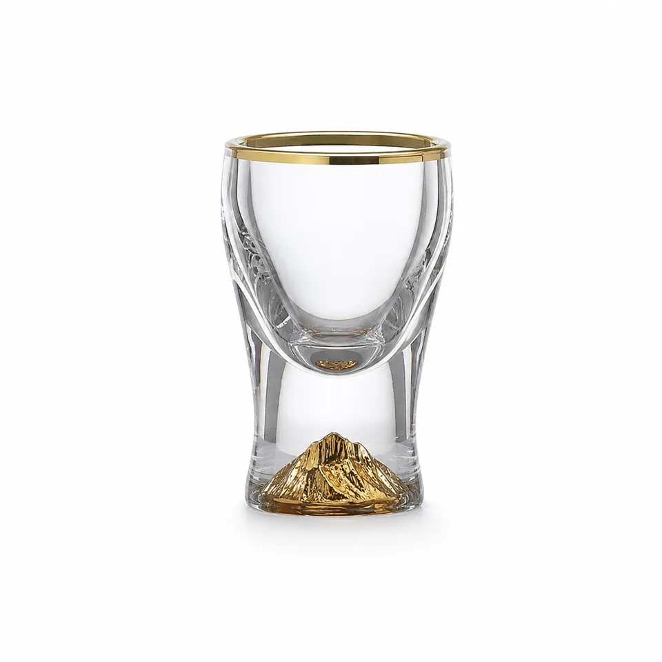 Shot / tasting glass, clear contemporary form, model DJZ020