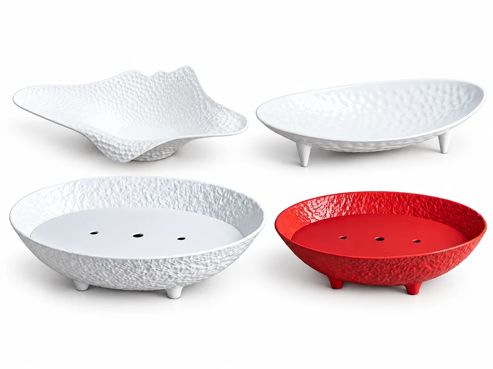 Textured Melamine Sashimi Serveware Collection