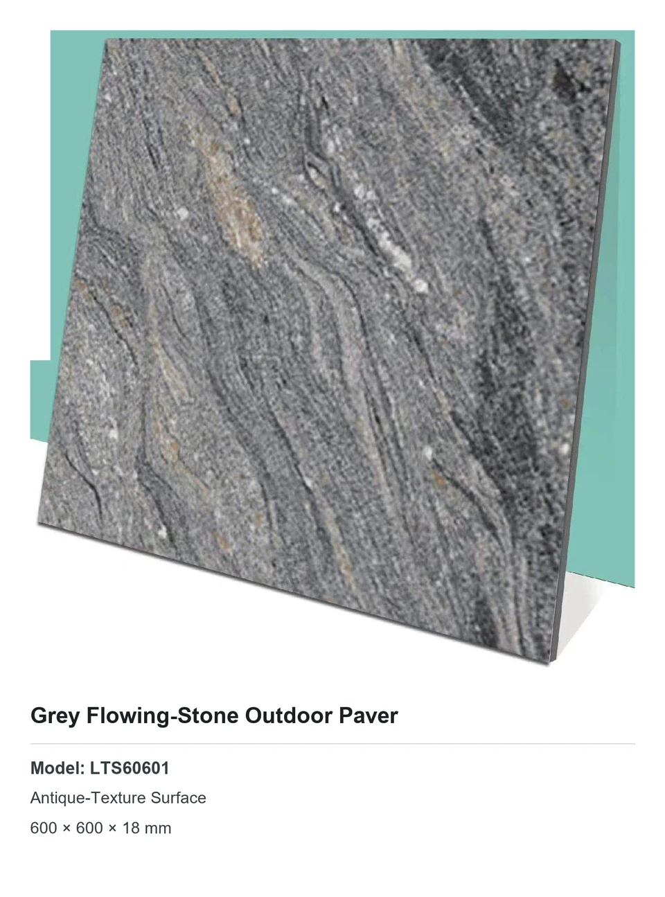 Grey Flowing-Stone Outdoor Paver