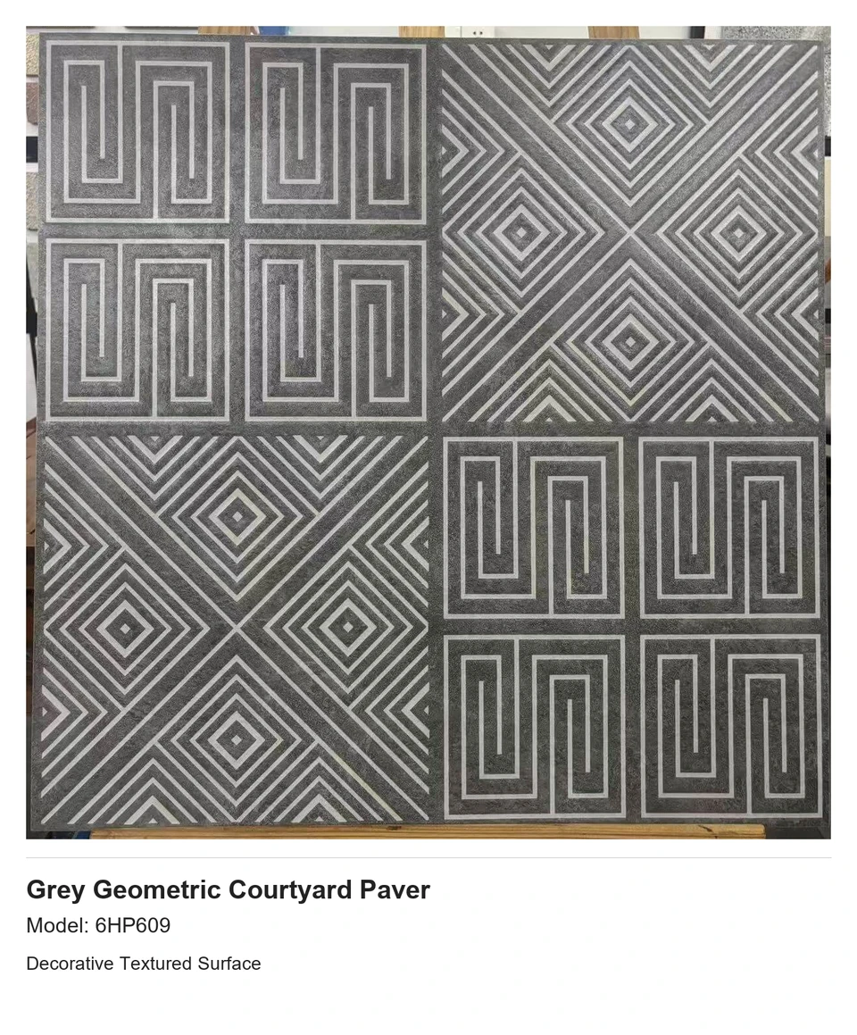 Paver Halaman Geometri Kelabu