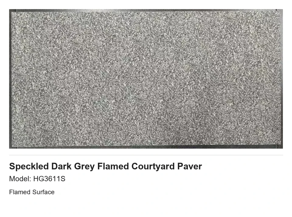 Speckled Dark Grey Flamed Courtyard Paver