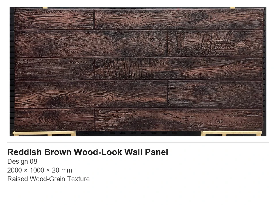 Panel Dinding Hiasan Berira Kayu Perang Kemerahan