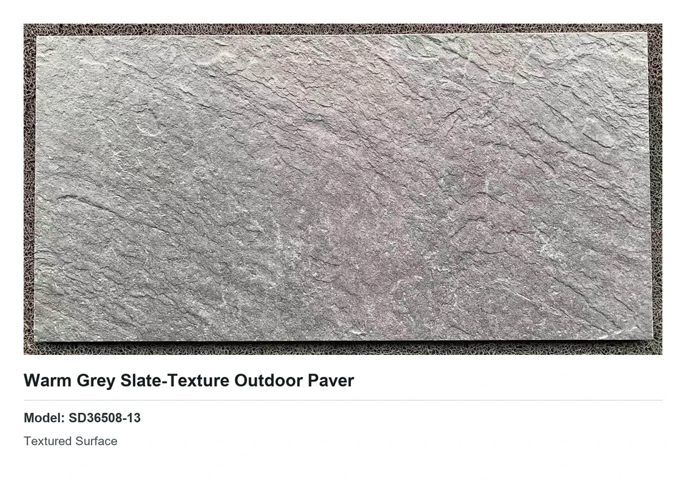 Warm Grey Slate-Texture Outdoor Paver