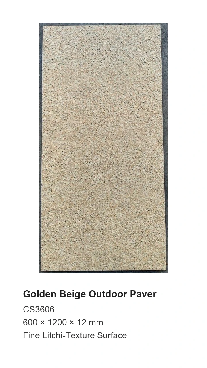 Golden Beige Outdoor Paver – Fine Litchi-Texture
